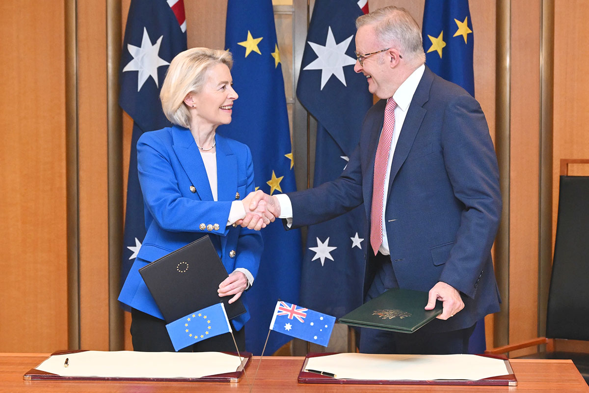 EU, Australia sign free trade pact, announce new defence partnership