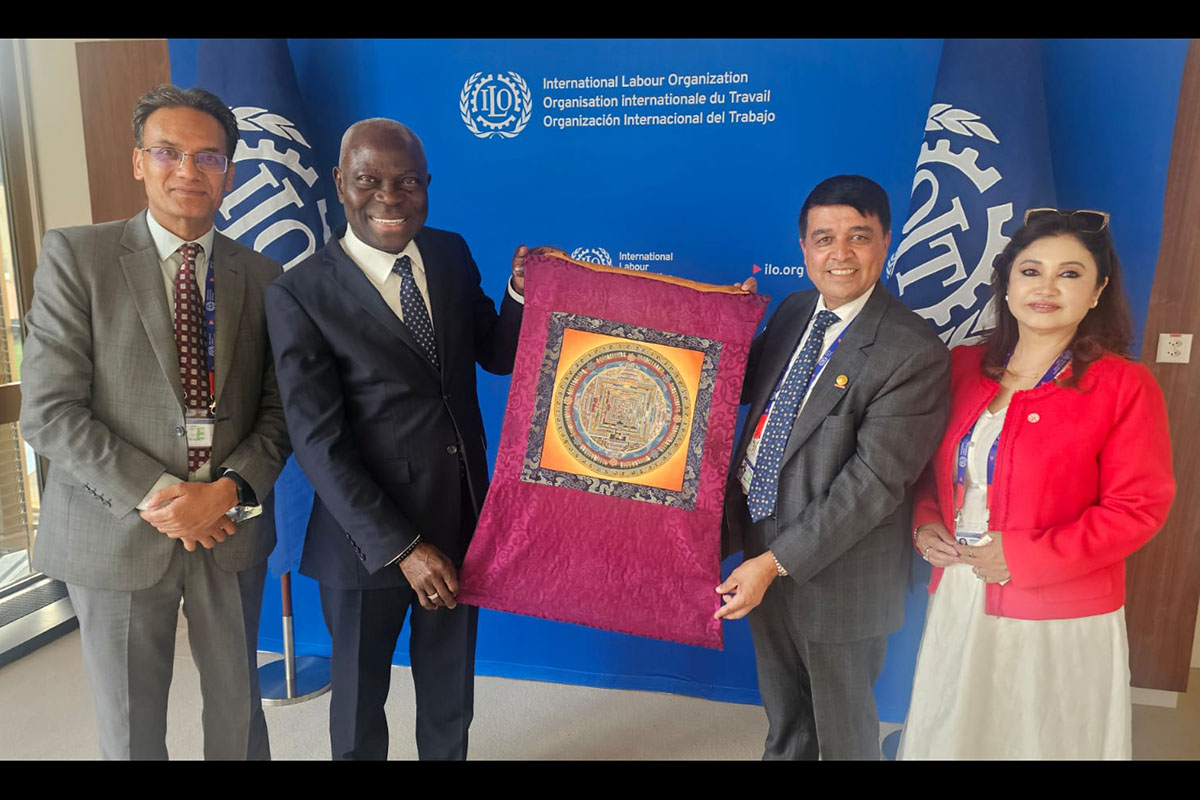 FNCCI President Dhakal meets ILO Director-General Houngbo, emphasises expanding employer-targeted support