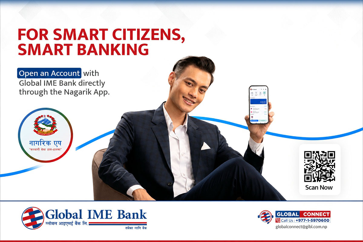 Global IME Bank launches digital account opening through Nagarik app