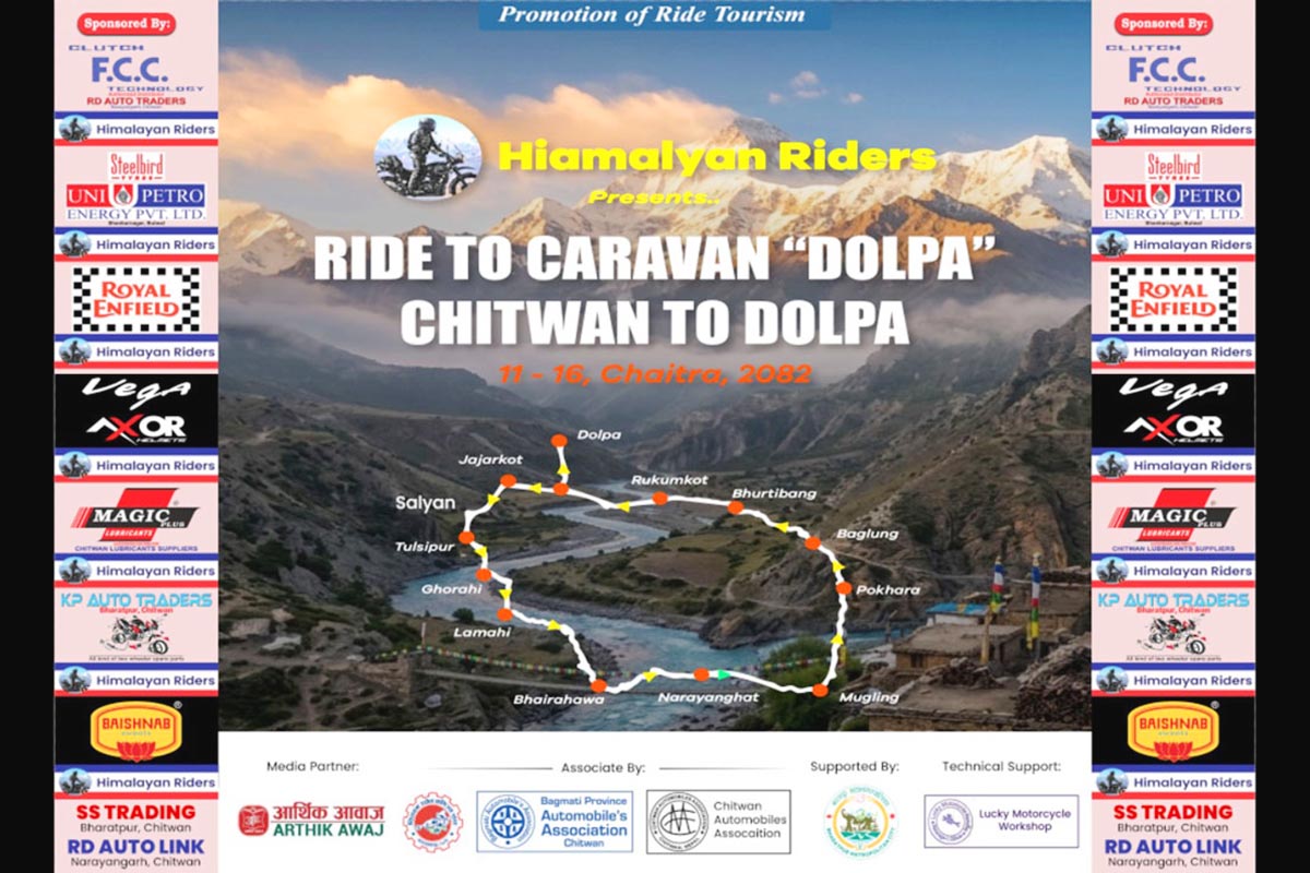 Himalayan Riders Chitwan to set out on 1,250-km motorcycle ride to Dolpa on March 25