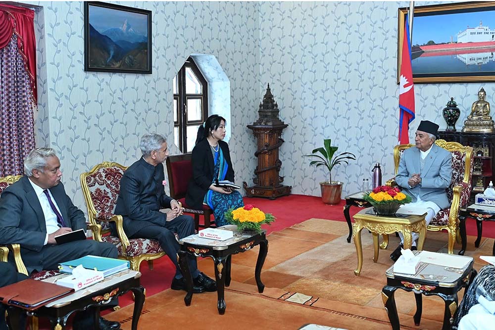 Indian External Affairs Minister pays courtesy call on President