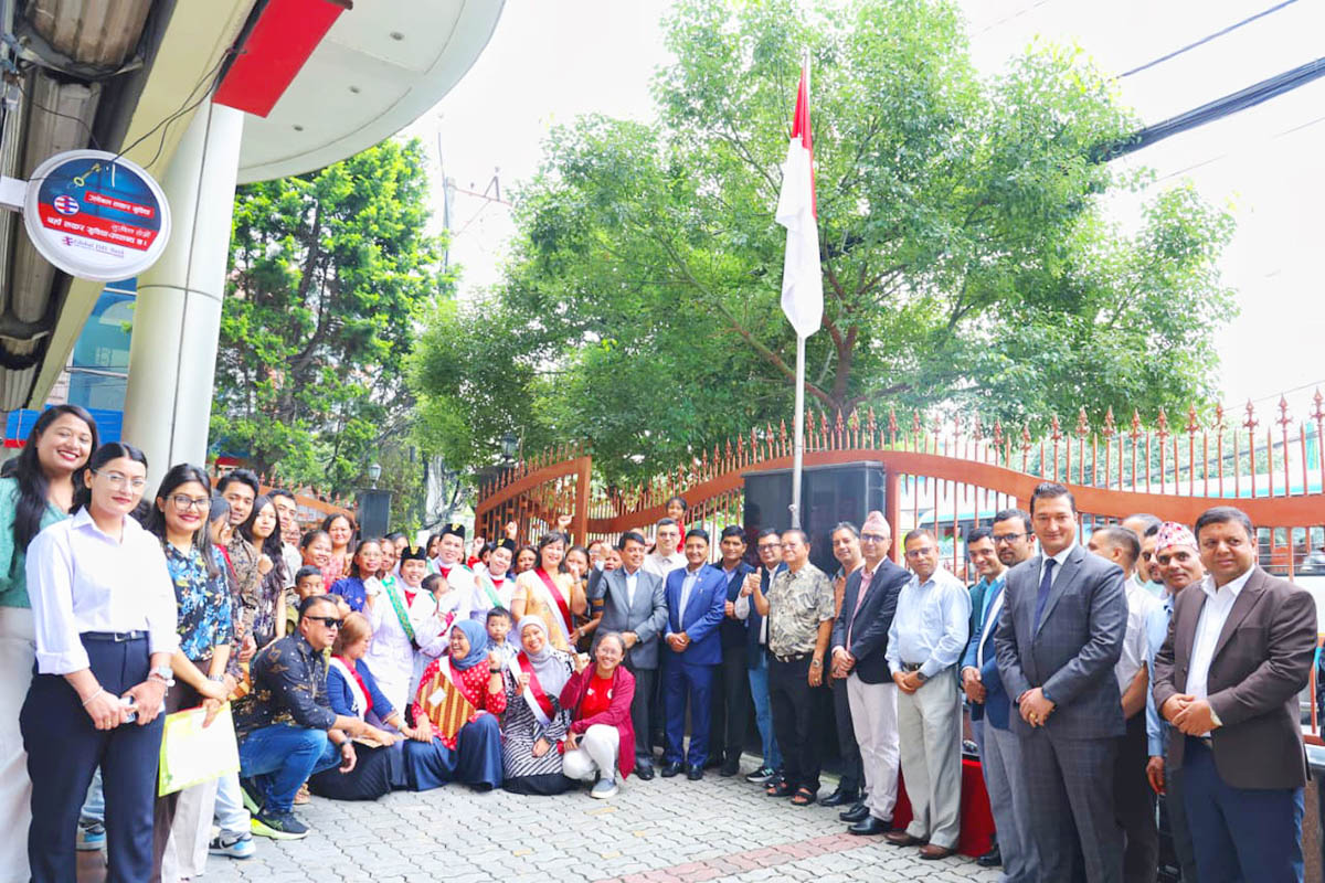 Flag-hoisting held to mark Indonesia's 81st Independence Day in Kathmandu