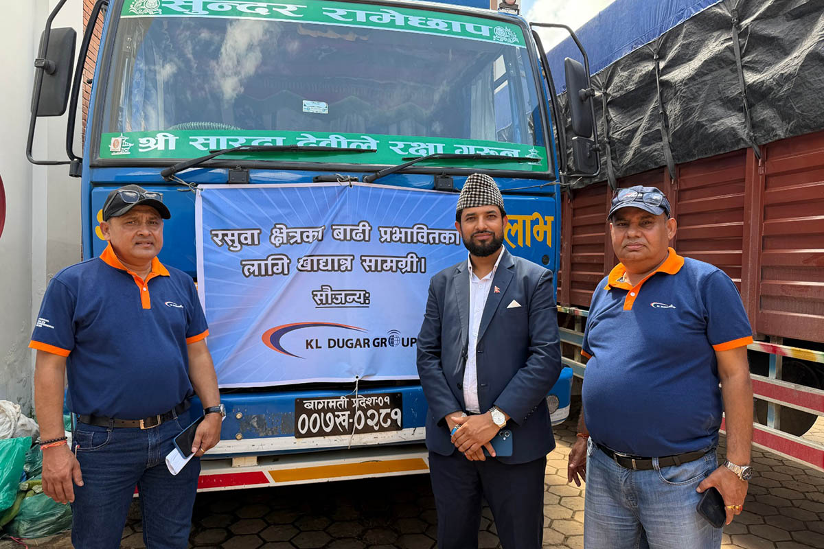 KL Dugar Group sends emergency food supplies to flood-hit Rasuwa, Nuwakot