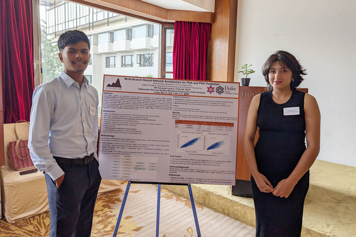 Kathmandu Geo Lab hosts symposium on earthquake resilience with IOE, Duke University students.