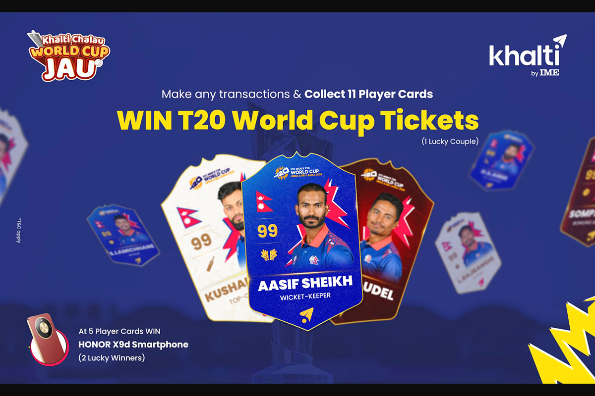 Khalti launches campaign, offers sponsored T20 World Cup trip for lucky couple