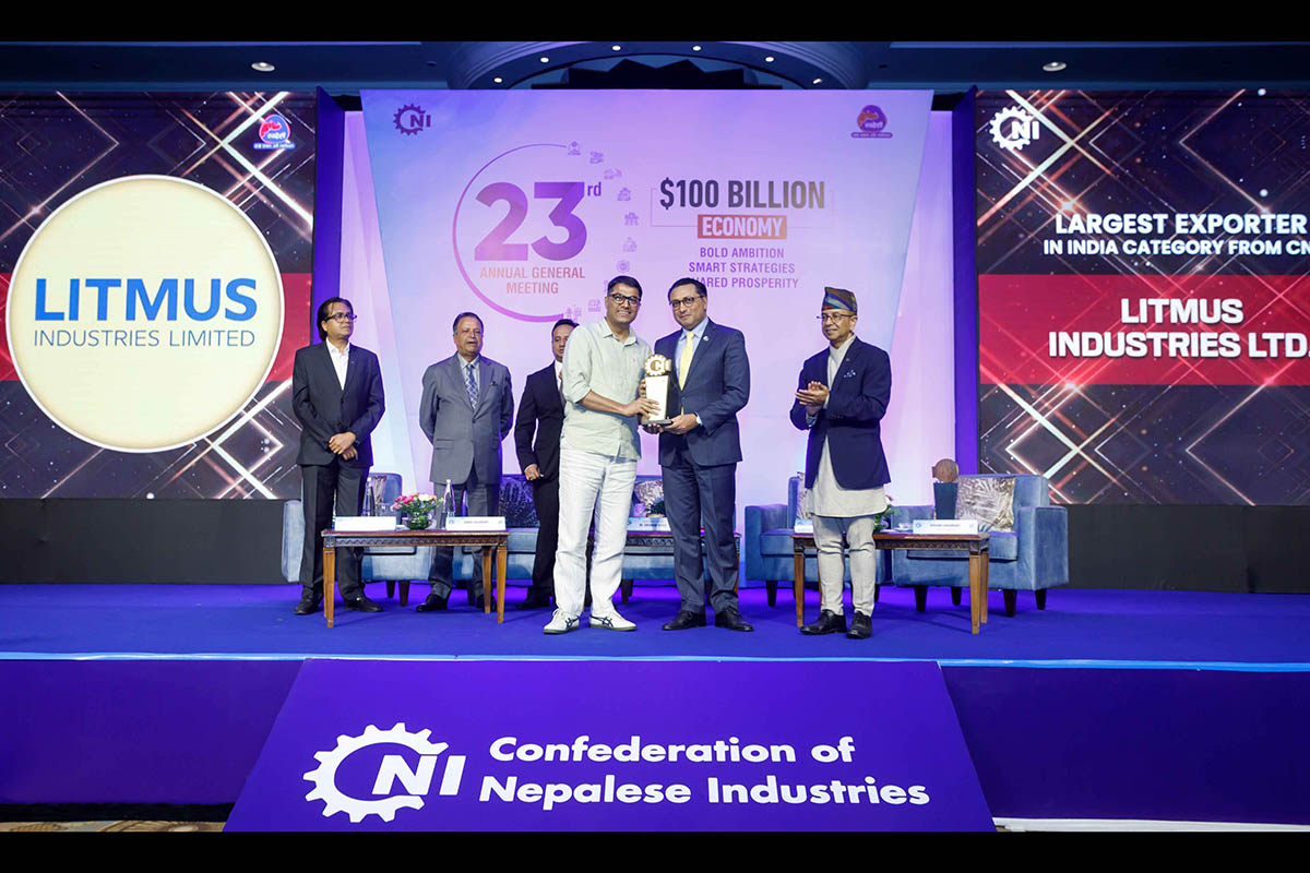 Litmus Industries receives CNI award as top exporter to India