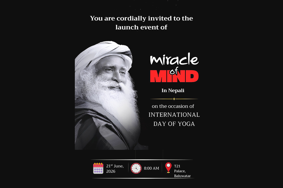 Miracle of Mind, free meditation app by Sadhguru, to be launched in Nepali on International Day of Yoga