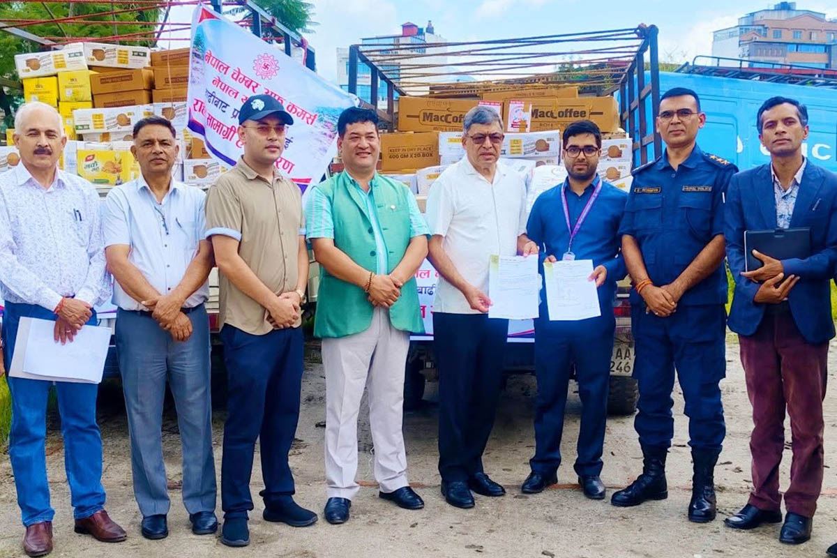 NCC hands over relief to government for Bhotekoshi flood victims