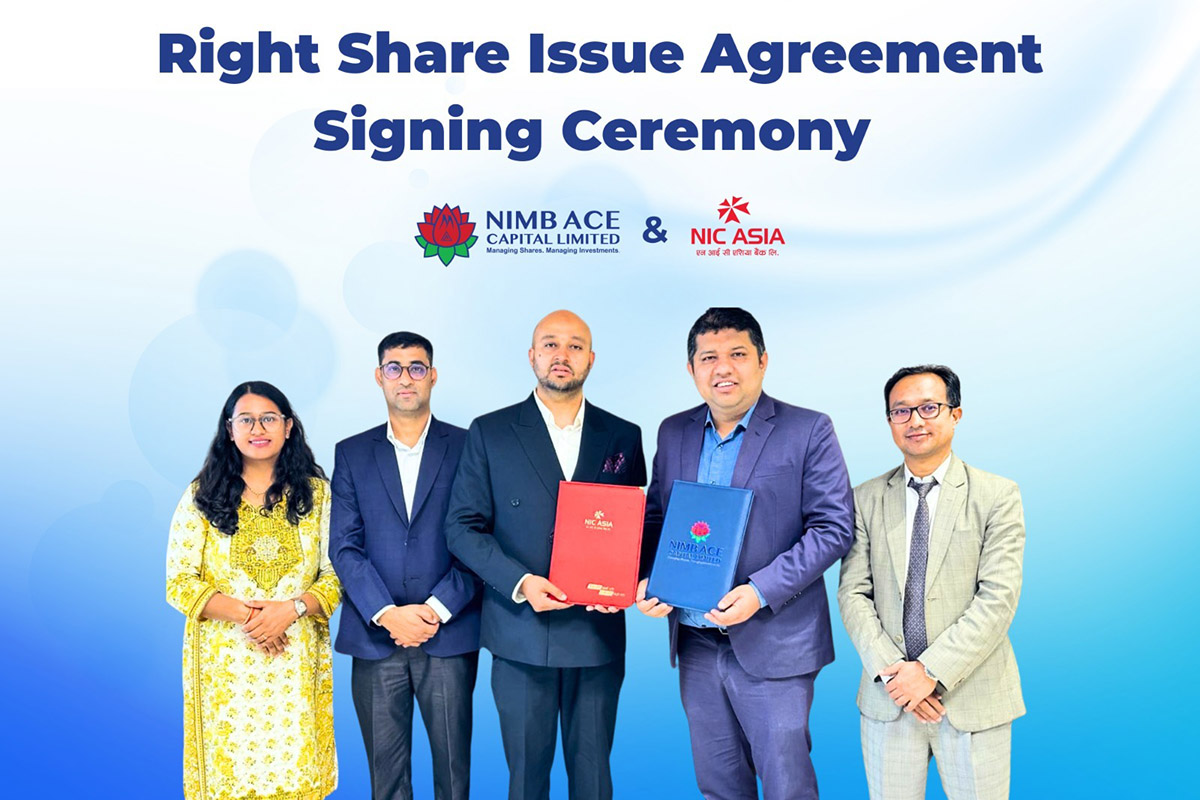 NIC ASIA Bank appoints NIMB ACE Capital as issue and sales manager for rights share issuance
