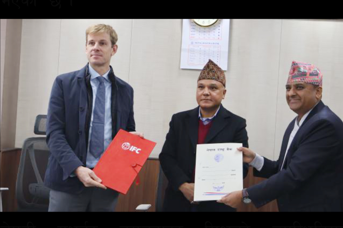 NRB, IFC sign MOU to develop climate finance strategy for Nepal