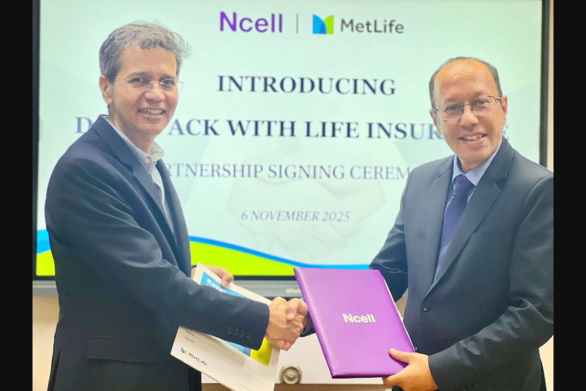 Ncell data pack users now receive MetLife insurance protection