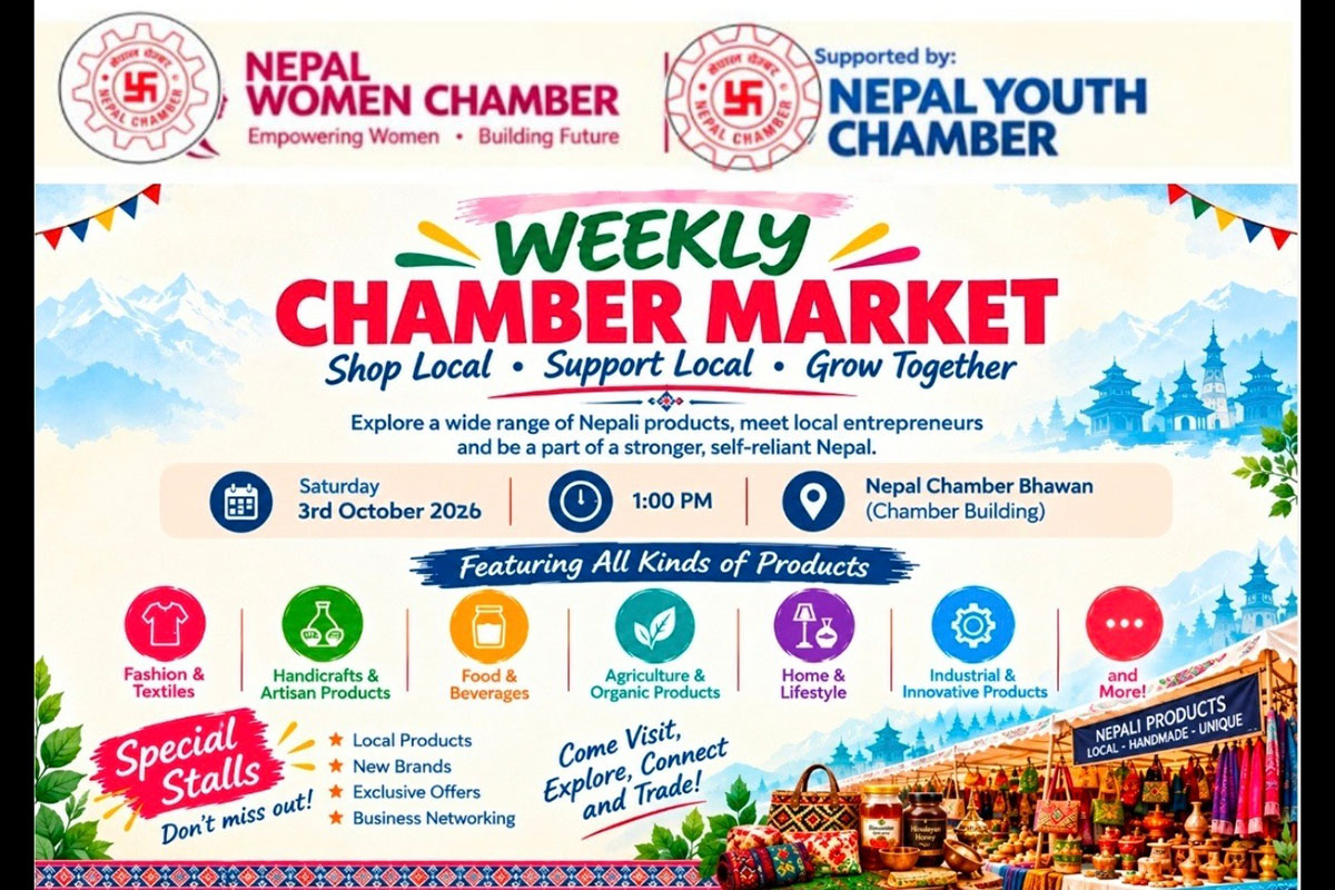 Nepal Women Chamber to run 'Chamber Bazar' in Jamal from Saturday