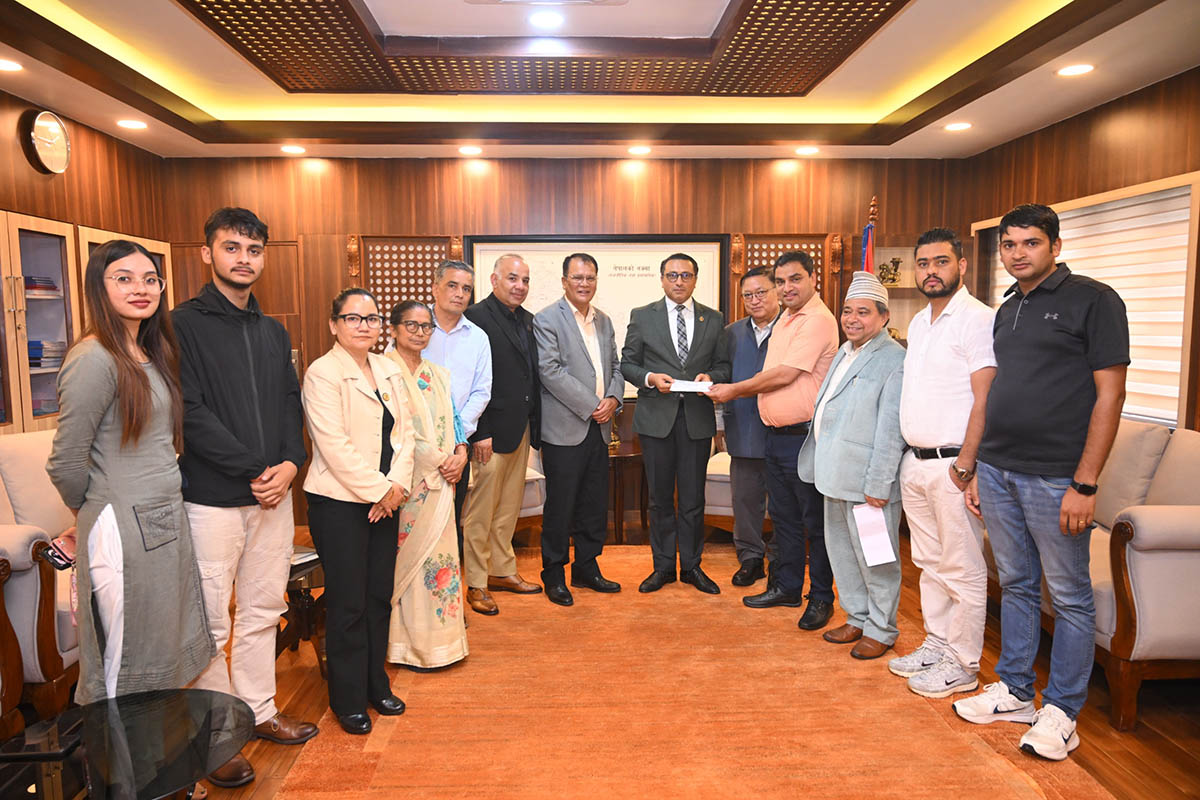 Nepali Congress donates Rs 10m to disaster relief fund for flood victims