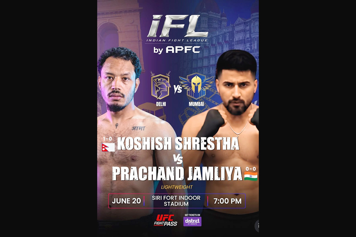 Nepali MMA fighter Koshish Shrestha to represent Delhi team in India's International Fight League
