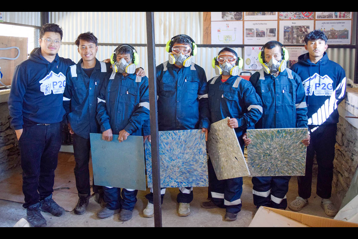 Paramendo Nepal sets up recycling centre to turn plastic waste into building materials in Dhading