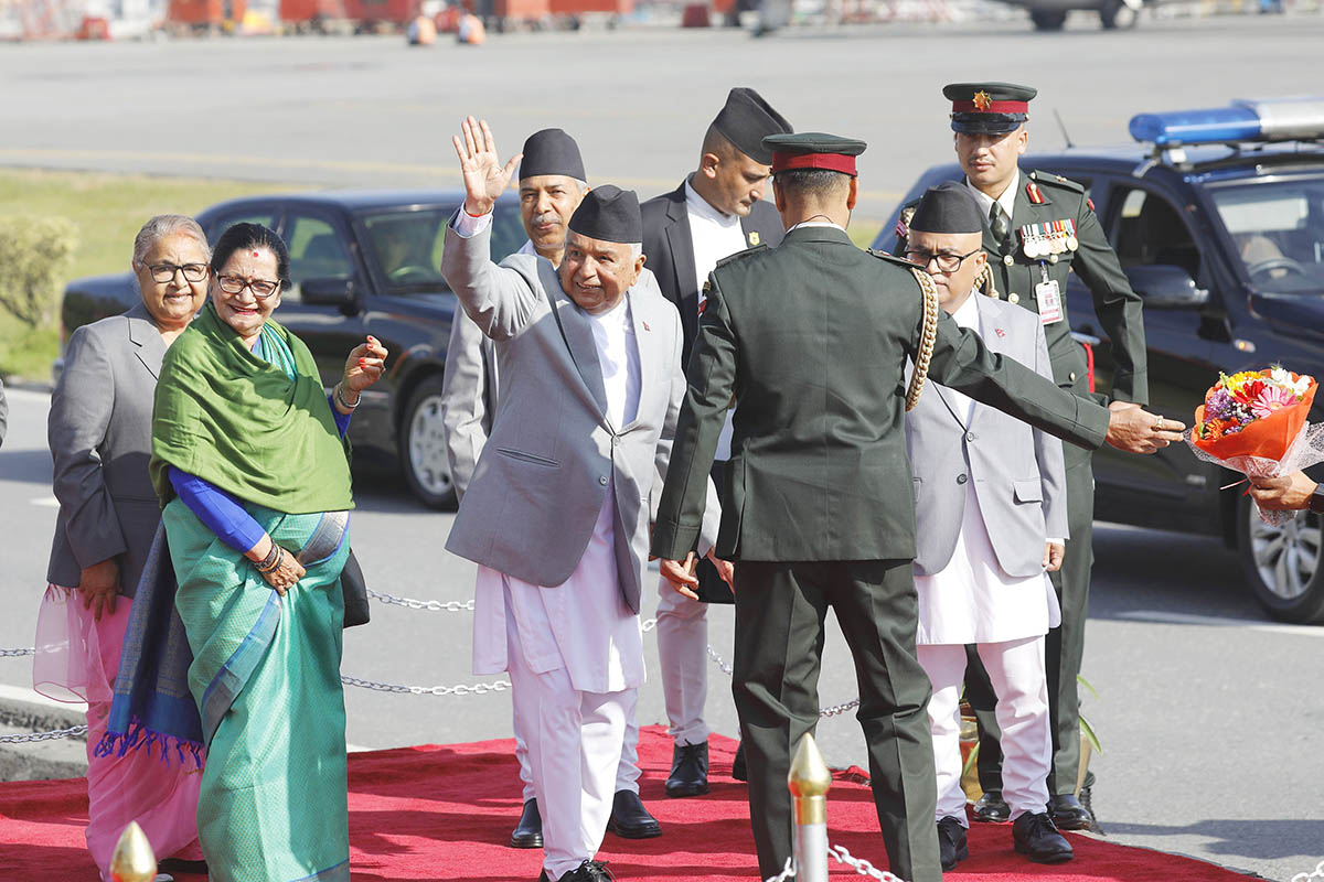 Prez Paudel leaves for Qatar to attend 2nd World Summit for Social Development