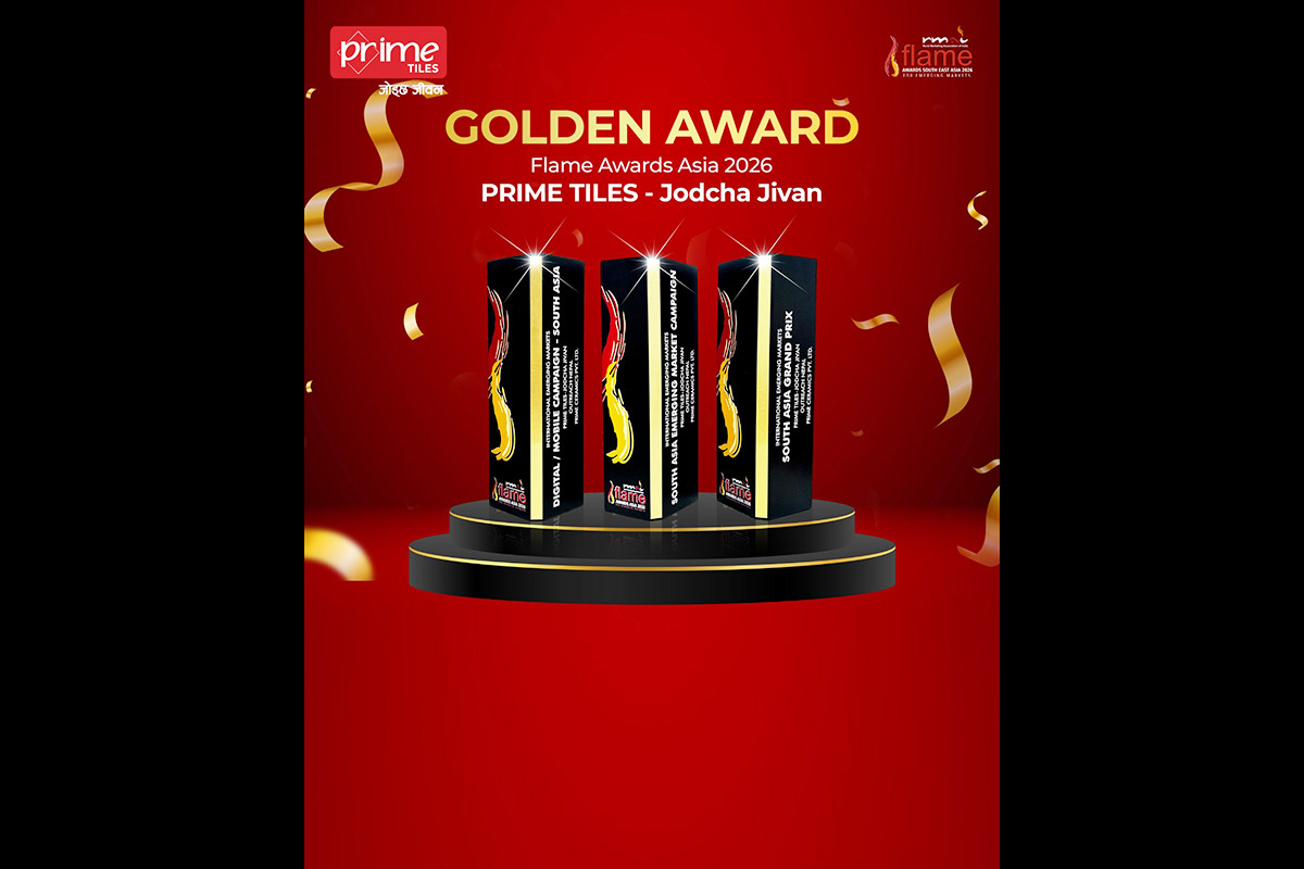 Prime Tiles wins three golds at Flame Awards Asia 2026 for Jodcha Jivan campaign