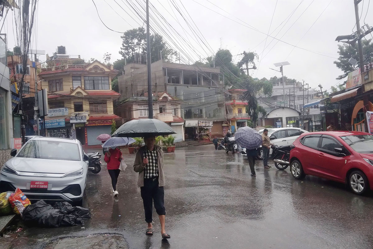 Heavy rain intensifies across western Nepal as low-pressure system moves west