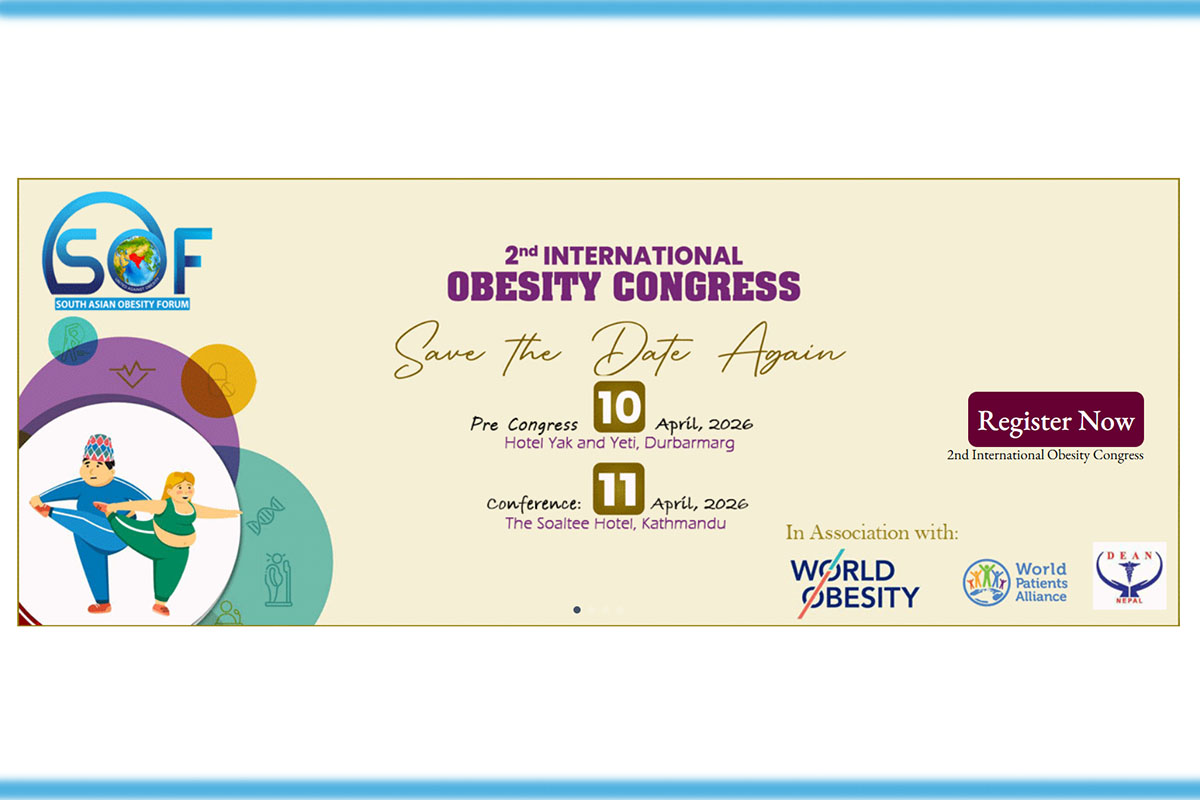 SOF to host 2nd International Obesity Congress in Kathmandu on April 11