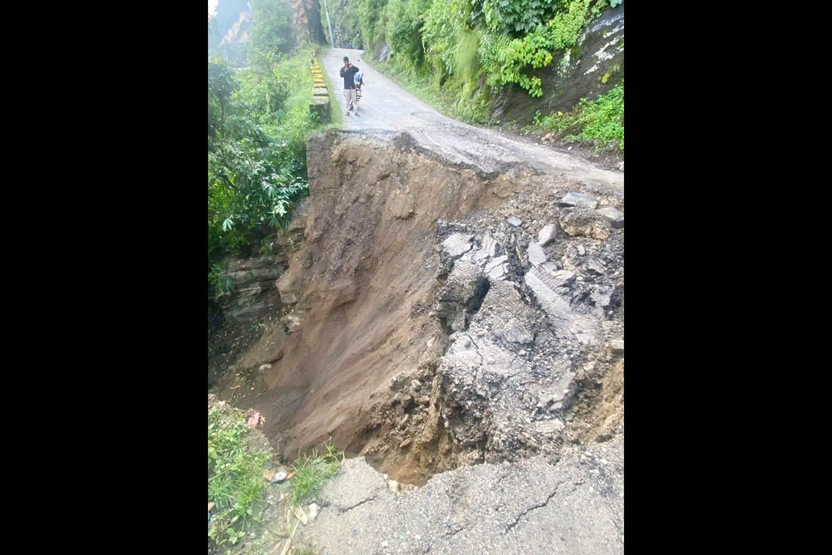 Karnali Highway remains closed after cave-in at Kalekhola in Kalikot
