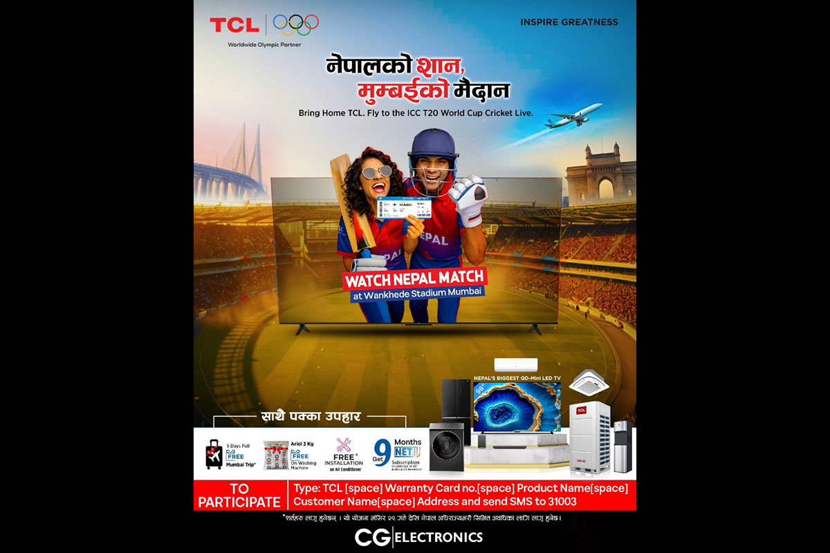 TCL offers Nepali customers chance to win 5‑day trip to Mumbai for ICC T20 World Cup match