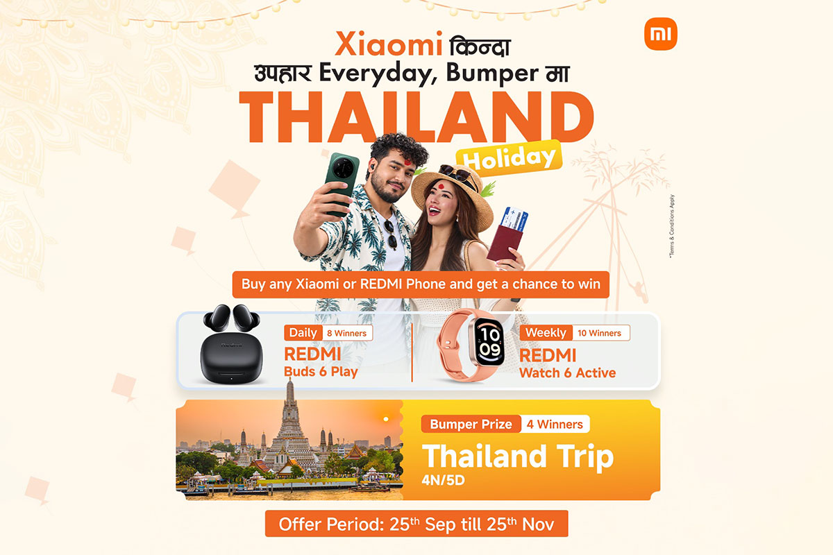 Xiaomi Nepal launches festive scheme offering daily prizes, Thailand holiday