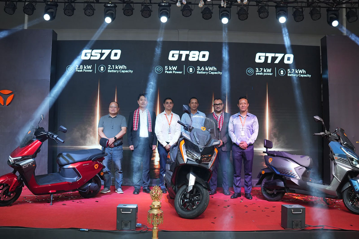 Kuzu Nepal launches three YADEA electric scooters, GS70, GT70 and GT80