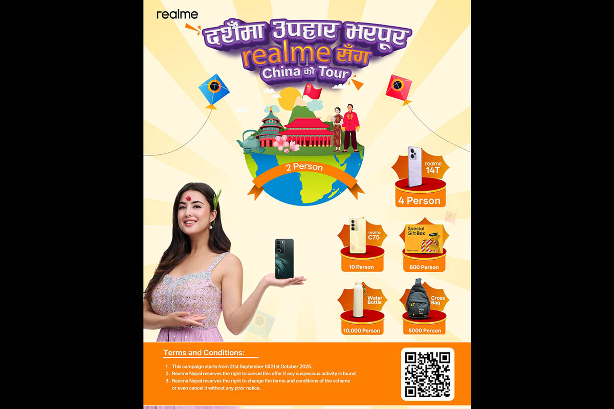 realme launches Dashain campaign; offers chance to win China tour